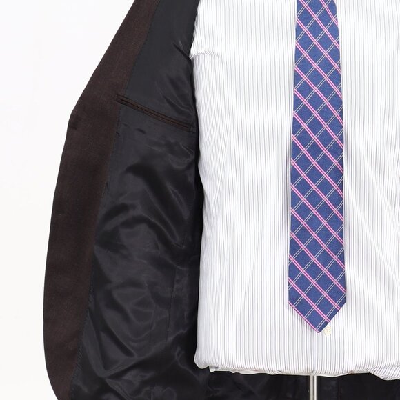 NEW Guess 44-46 Brown Skinny Two Button Blazer Sport Coat Jacket V103 - Picture 9 of 11